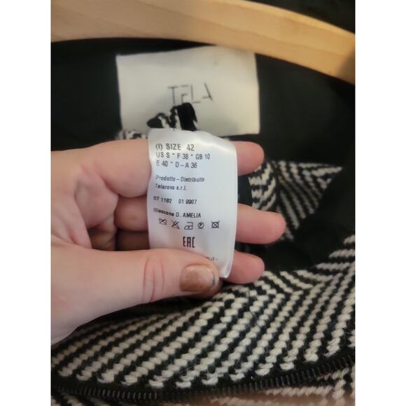 Tela Anthropologie herringbone wool zipper jacket. Size 42 or small. - Picture 2 of 5